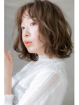 カバーヘア ブリス 上尾西口店(COVER HAIR bliss)&nbsp;□シースルー前髪ゆるふわくせ毛風ボブ205-2★上尾20代30代40代
