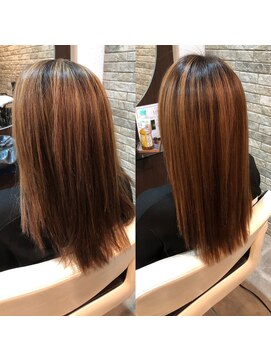 ハレ(HARE) ブリーチハイライト履歴/酸性縮毛矯正