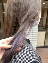 フラット 千葉(Flat.)&nbsp;オリーブカラー×インナーカラーパープル