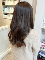 キャアリー(Caary)&nbsp;福山人気caaryチョコレートブラウンニュアンスカラー斜めバング