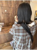 ◇産後も安心。乾かすだけでまとまるストレートスタイル