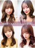 アッシュグレージュ 大人ロング 後れ毛 20代30代40代