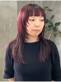 チェリーレッドワインレッドカシスカラーレイヤー赤ピンク