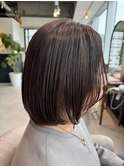 ショートボブグレイカラー白髪染め白髪ぼかし40代50代