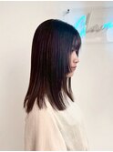 顔周りカット/小顔レイヤー/ストレート/ミディアム