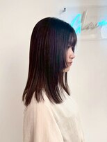 グランツ(GLANZ) 顔周りカット/小顔レイヤー/ストレート/ミディアム