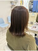オリーブベージュ/暗めカラー/グランマッシュデザインカラー新籾
