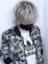 ブレイズヘアー(BLAZEhair)&nbsp;【メンズライク】ホワイトシャドールーツ×ブリーチ４回