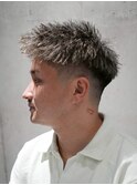 MEN'S/ハイライト×ツイストジェット×短髪フェード/ブリーチ