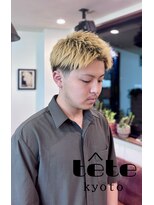 バーバーショップテト(barber shop tete)&nbsp;【金髪】ツーブロテーパーフェードアップバング