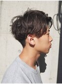 《RIP SOUL》前下がり センターパート ニュアンスパーマスタイル