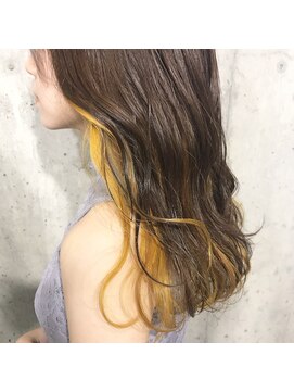 サロンドミルク 原宿(salon de MiLK) サロンドミルク原宿 インナーカラーイエロー