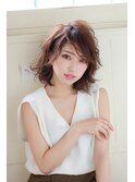 うる艶髪暖色系カラー×ジェシカライツ風アップバング抜け感ヘア