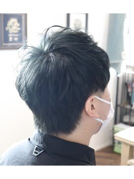 ウィスカーヘアー(whisker hair) ブルーブラックショート