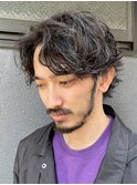 無造作センターパート