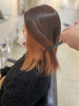 フレイムスヘアデザイン(FRAMES hair design) 髪質改善☆インナーオレンジ♪