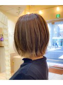 外ハネボブ/ハイライトカラー