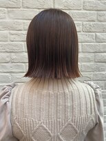 メイクス 表参道(MAKE'S omotesando)&nbsp;切りっぱなしボブ/オレンジカラー