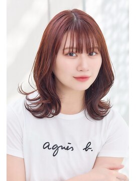 ミチオ ノザワ ヘアサロン ギンザ(Michio Nozawa HAIR SALON Ginza) ☆ミディアムくびれボブ/フェイスレイヤー/ピンク/レッド☆