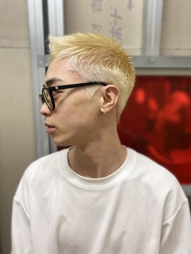 メリケンバーバーショップ トーキョー(MERICAN BARBERSHOP TYO) ハイライト/マッシュパーマ/ウルフ/アッシュブラック246