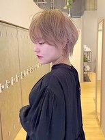 ジアン バイ ミルボン NU茶屋町+(GIEN by milbon)&nbsp;ショート/ブリーチカラー/ミルクティー