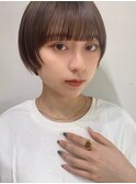 韓国風 ナチュラル Aラインの甘辛ショートボブ