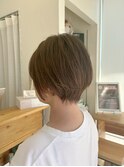 人気の丸みショート×秋カラー