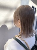 ベージュカラー 切りっぱなしロブ 担当近森