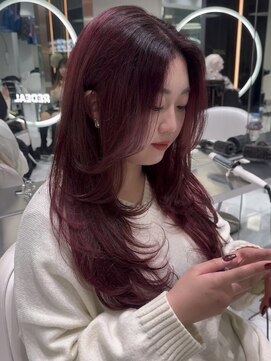 レディアル 渋谷(REDEAL) 韓国ヘア/ブリーチ/暖色カラー/ワンホン【レイヤー/渋谷】