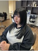 ネイビーブラック×インナー　ブルー