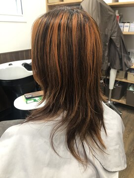 ピース しっかりオレンジハイライト