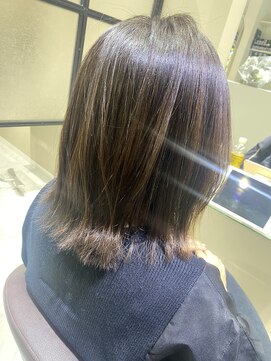 あお へあさろん 切りっぱなし グレーカラー