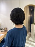 イメチェン外ハネボブ美髪ワイドバング顔周りレイヤーカット