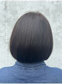 アッシュカラー丸みボブ