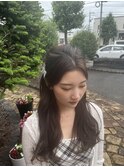 お呼ばれヘアセットハーフアップ