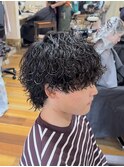 ウルフメンズパーマ/波巻きスパイラルパーマ/波巻きパーマ