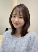 ミニウルフレイヤーカット顔周り前髪韓国ミディアムロング/大宮