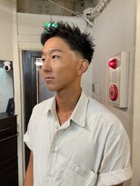ビーバイエイトジェンツ(Bee by EIGHT GENTS)&nbsp;MEN’S HAIR/ブルーブラック/フェザーパーマ/心斎橋