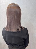 【切りっぱなしボブ】ミルクティーブラウン