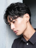 フィフス トウキョウ (fifth TOKYO) 渋谷フェザーパーマメンズカットかきあげセンターパートヘア30代