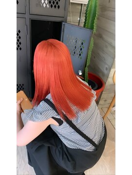 プネル(punel) レッド　ケアブリーチ　原宿