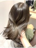 ミディアム×オリーブベージュ 髪質改善