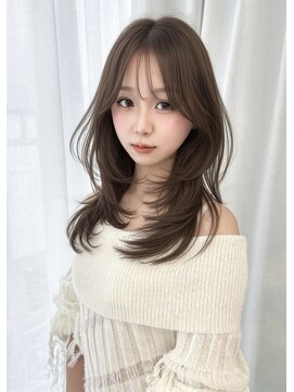 マロンベージュ×レイヤーカット