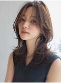 大人シアーベージュミニウルフオフィスミディアムレイヤー