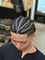 フランクスバーバーリザーブ 人形町店(FRANK’S BARBER RESERVE) デザインコーンロウ MB