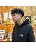 ツイストスパイラルパーマツイスパマッシュ刈り上げ眉毛カット