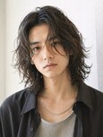 メンズロング サーフカール ニュアンスパーマ メンズヘア銀座