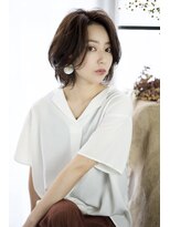 エイチヘアー(eichi hair)&nbsp;菱形ラインのミディアムボブ。