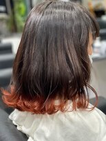 エイトヘアー(Ei8htHair) 裾カラー×ピンクオレンジ
