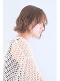 切りっぱなしボブ×チョコブラウン波ウェーブボブ